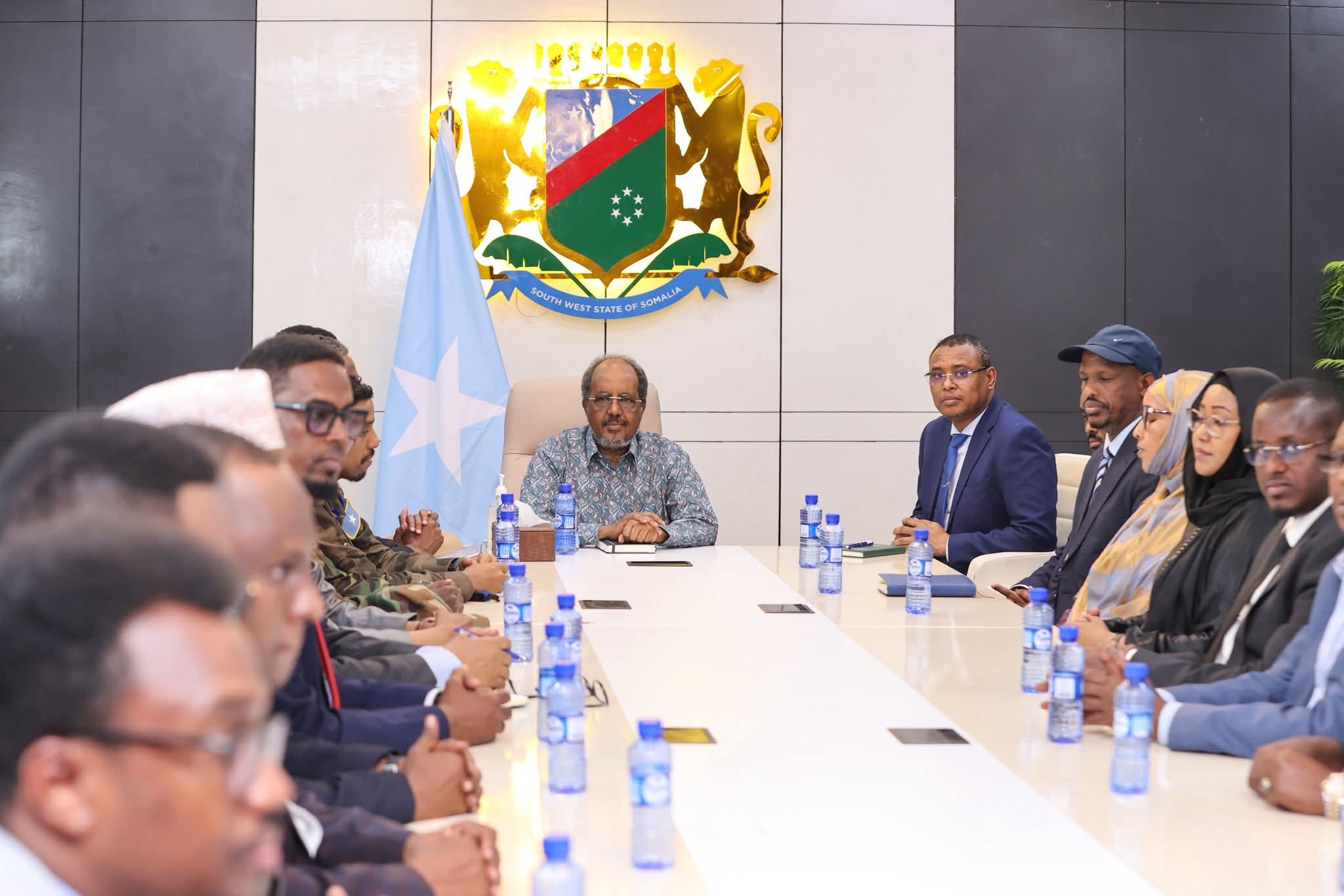 الصومال – رئيس الجمهورية يؤكد ضرورة توحيد الجهود لتعزيز الأمن والتنمية بولاية الجنوب الغربي