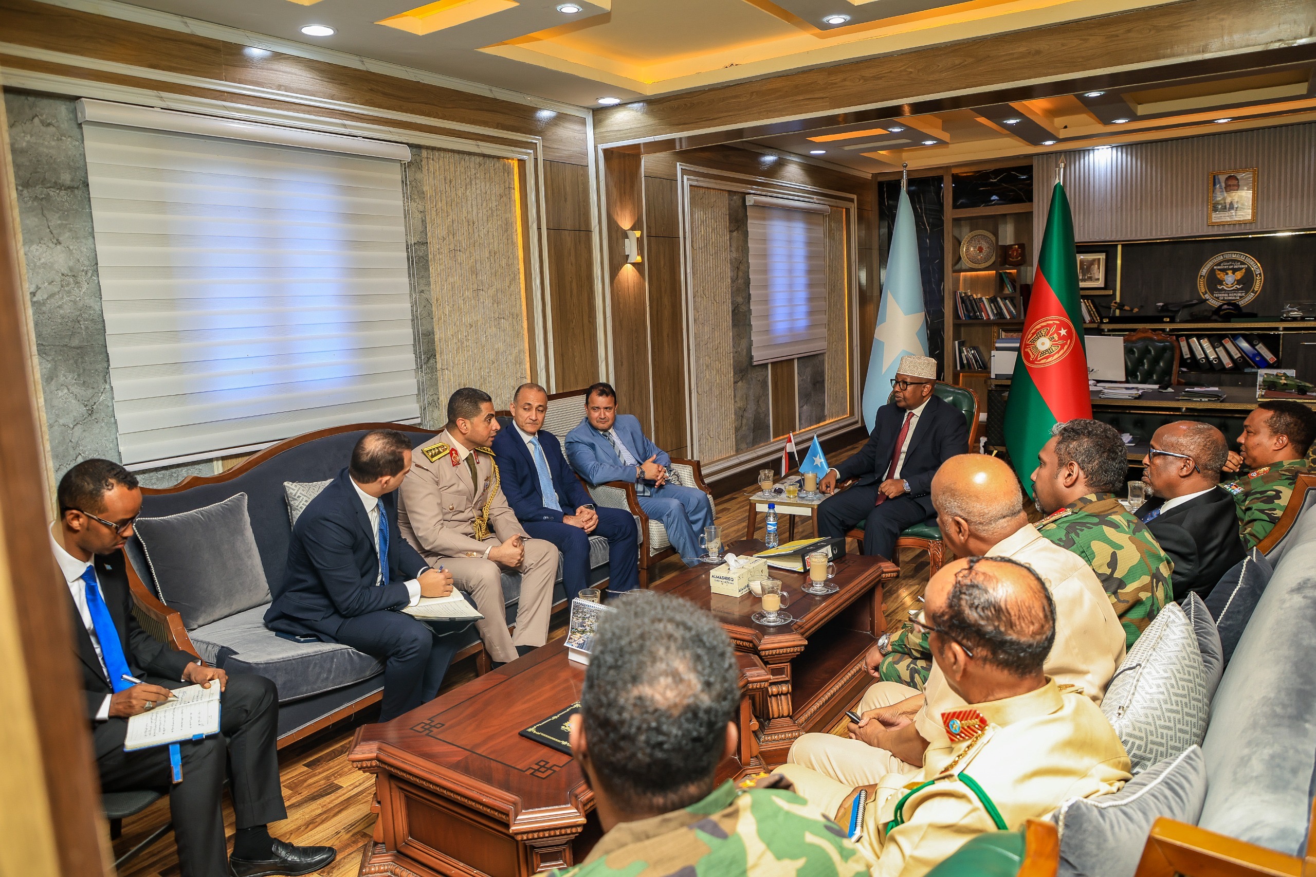 Minister of Defense Receives Egypt's Assistant Foreign Minister in His Office