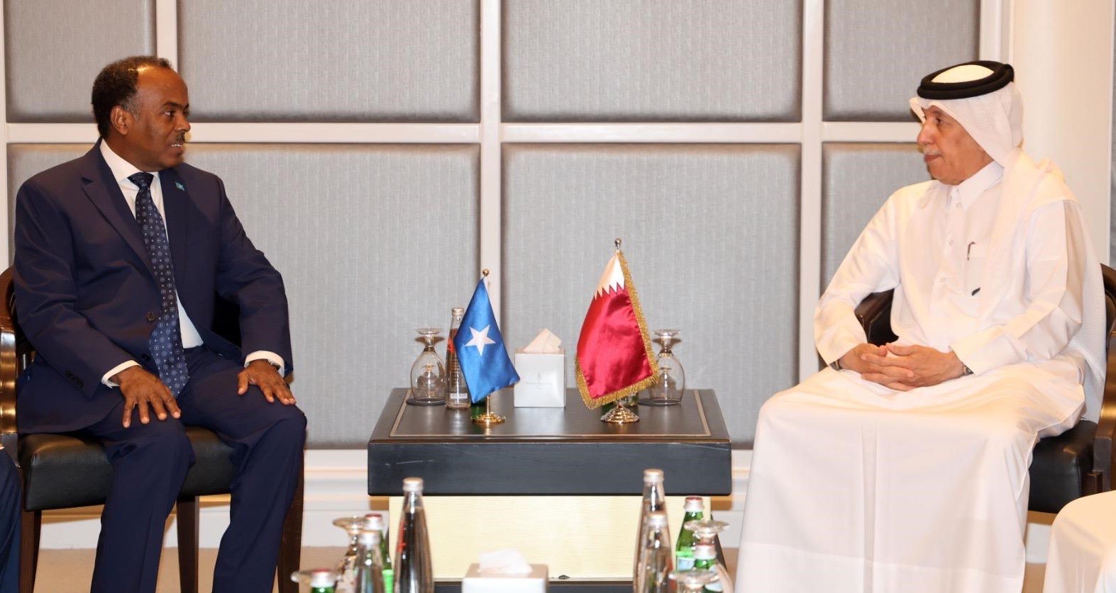State Minister for Foreign Affairs Holds Sideline Meetings with Officials from Qatar, Djibouti and Mauritania