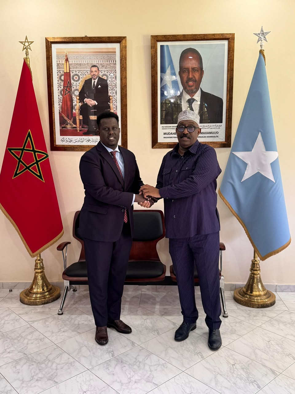Somalia's Embassy in Morocco Welcomes New Chargé d’Affaires Following Leadership Handover