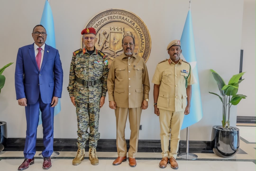 President Hassan Sheikh Receives Djibouti's Army Chief to Bolster Security Cooperation