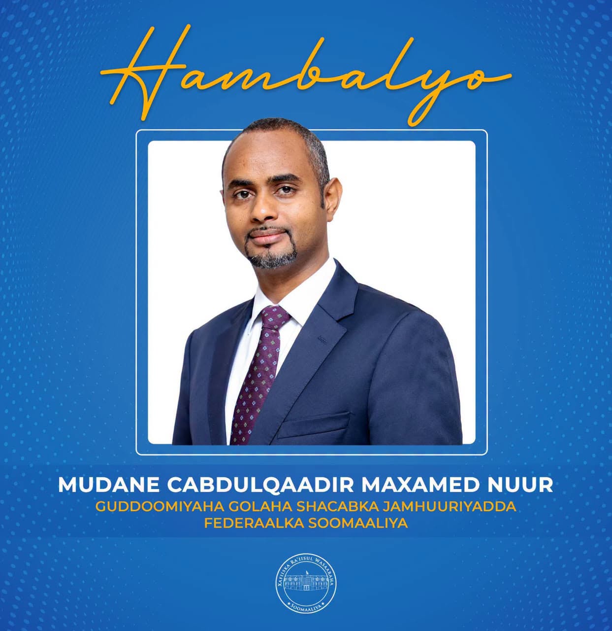 Abdulkadir Mohamed Nur elected Speaker, and resigns from government and party the same day