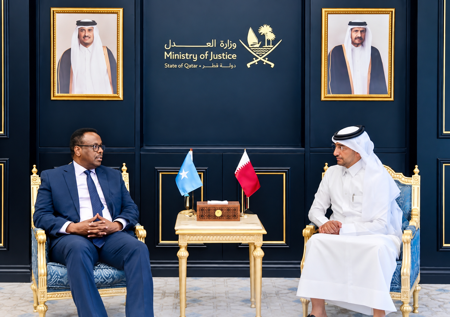 Somalia, Qatar Discuss Strengthening Cooperation in Justice and Legal Affairs