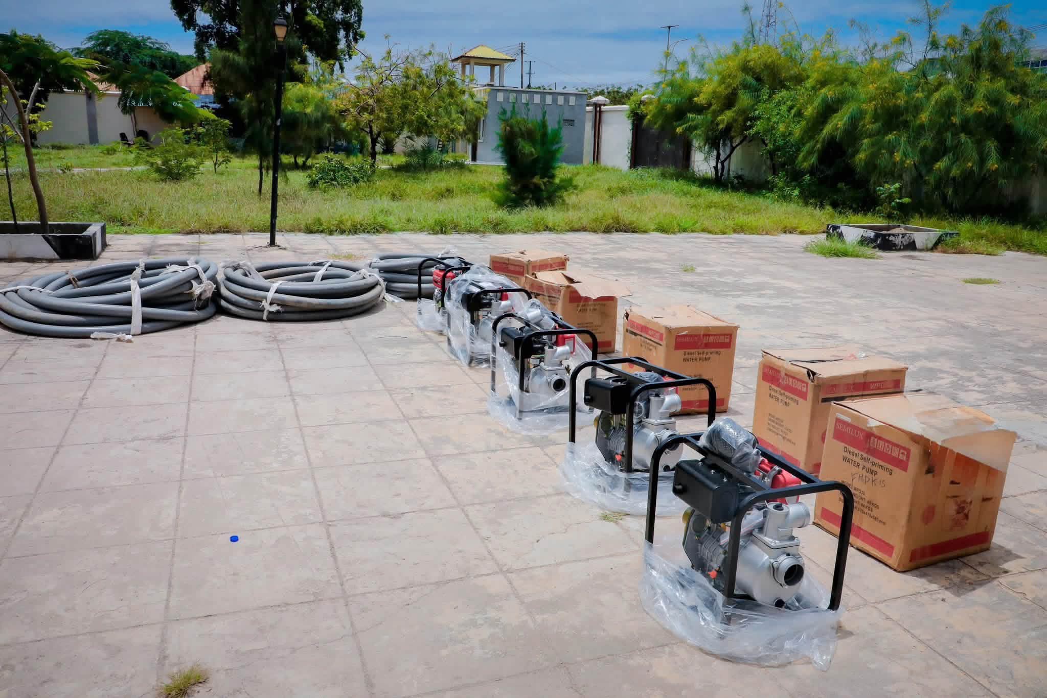 SoDMA Prepares 10 Water Pump Engines for Flood-Prone Areas in Jubbaland