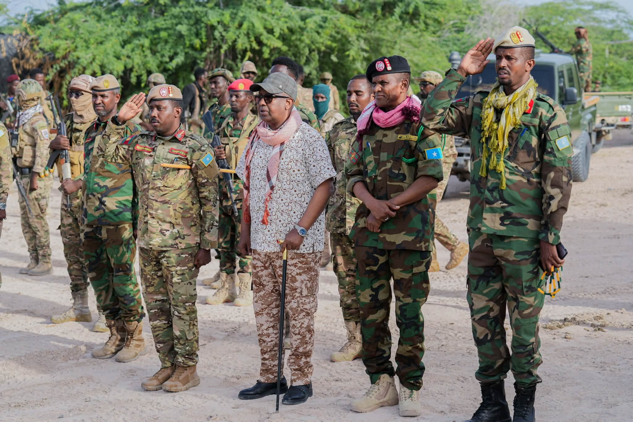 Wasiirka gaashaandhigga oo kormeer ugu tagay ciidamada ku sugan degmada Cadale