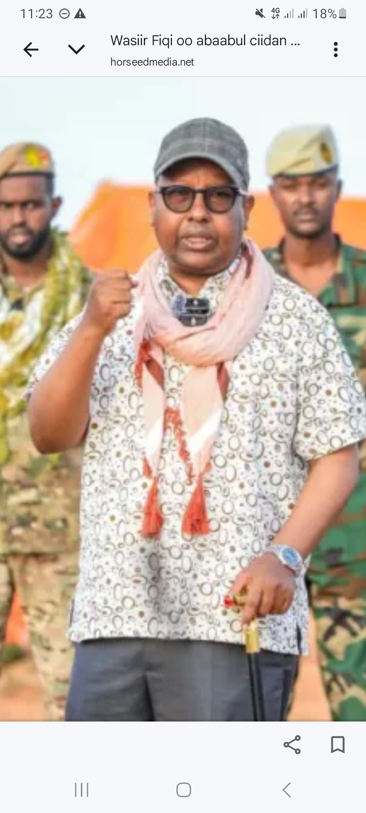 Wasiir Fiqi oo ciidanka xoogga faray in ay diyaargaroobaan