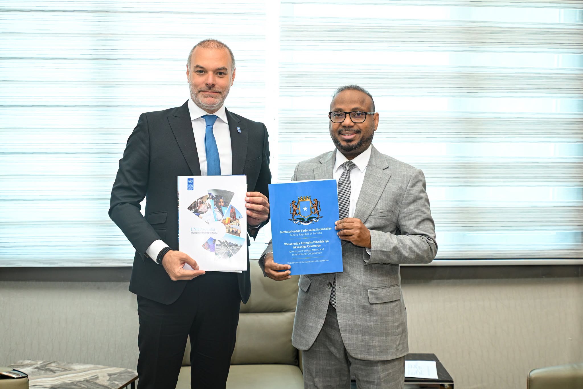 Soomaaliya iyo Hay'adda UNDP oo kala saxiixday Is-afgarad Iskaashi