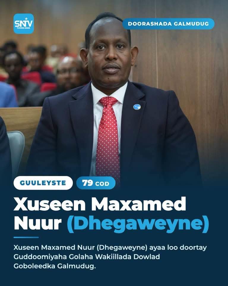 Golaha Wakiillada Galmudug oo doortay guddoomiyaha iyo ku-xigeennadiisa